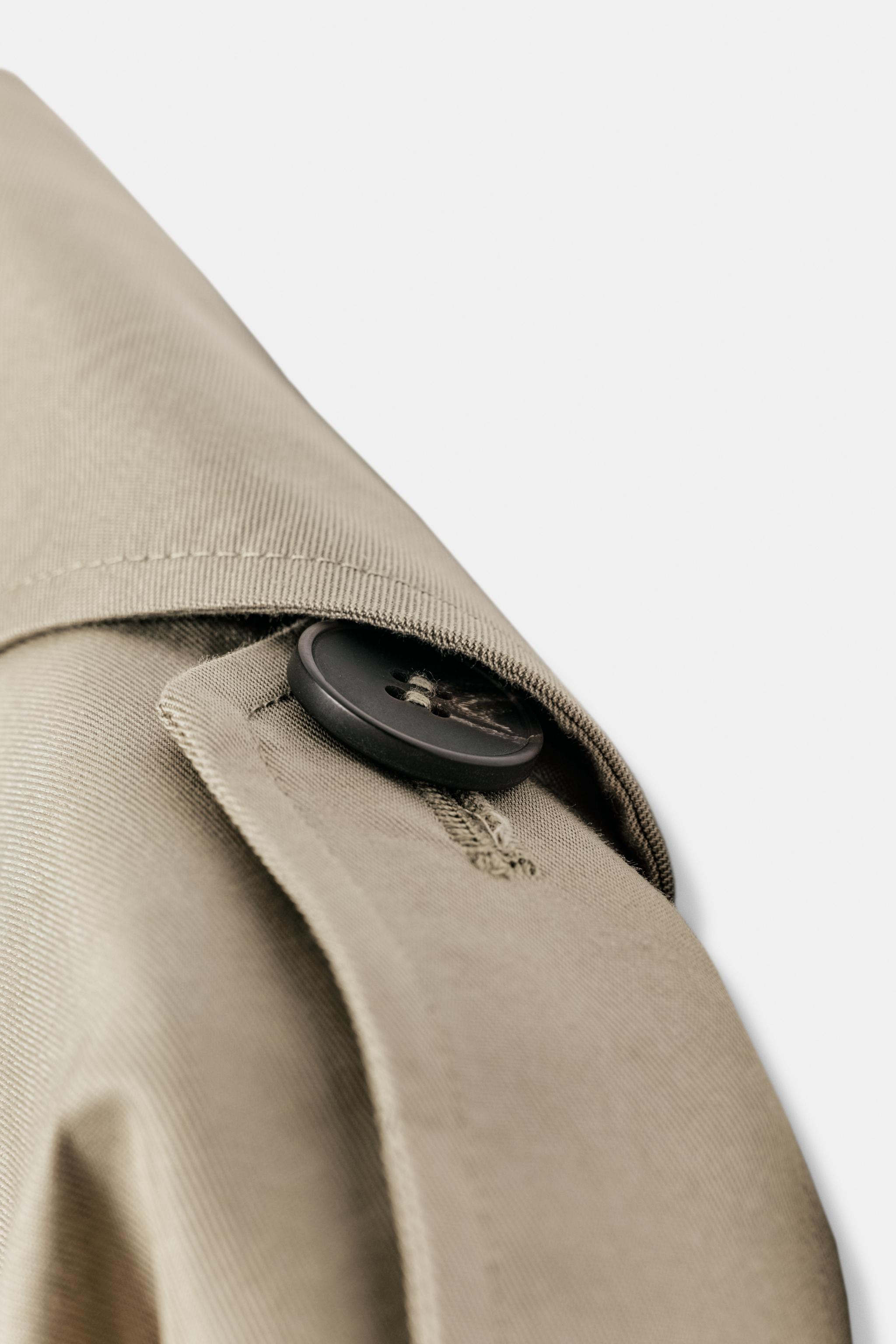 SHORT DOUBLE-BREASTED TRENCH JACKET